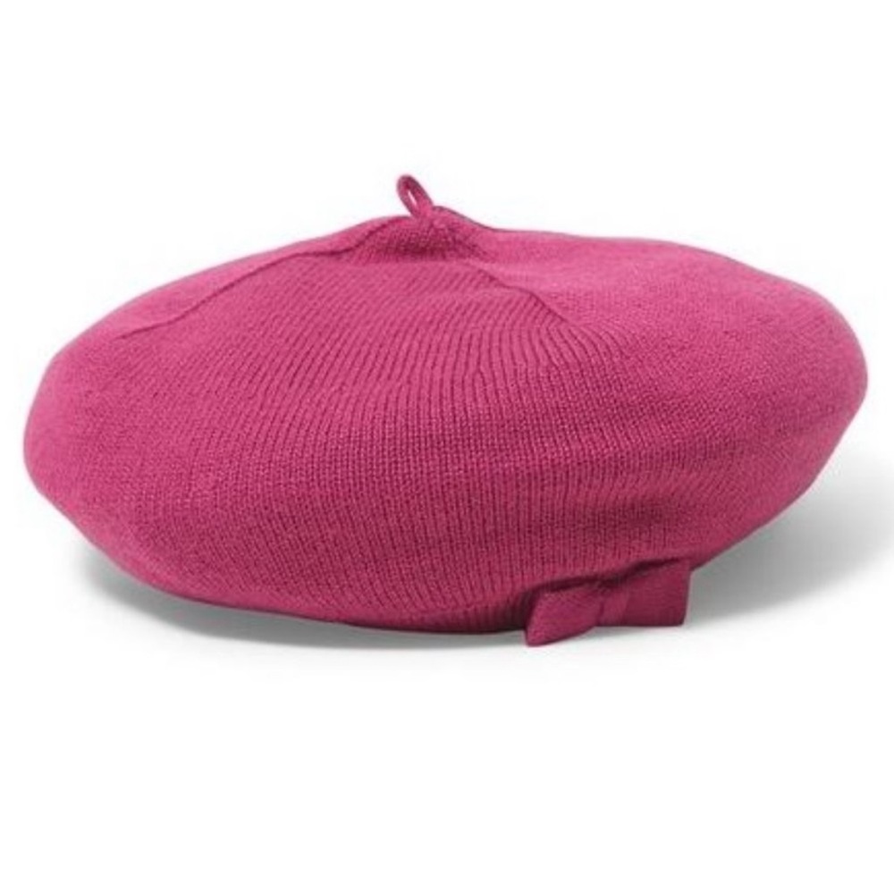 Janie and Jack Baby Bow Raspberry Beret 3-6M $38 No Longer Avail at J&J